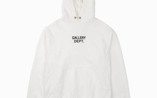 Gallery-Dept.-Logo-Printed-Hoodie-White